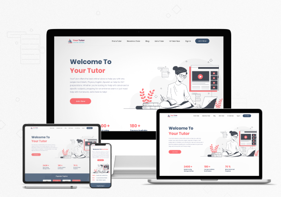 Your-Tutor Website screens